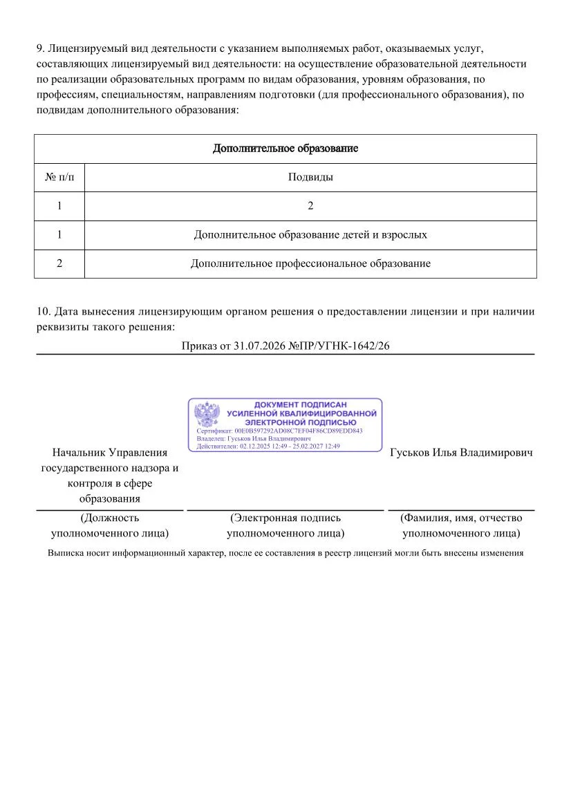 Выписка № Л035-01298-77-05813084-2